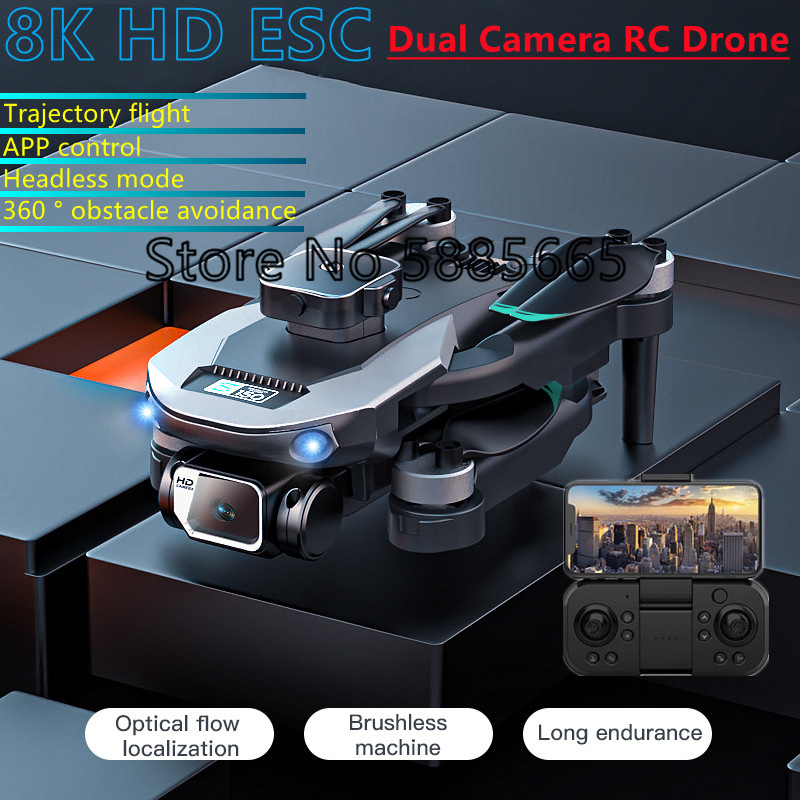 WIFI FPV 8K HD ESC Dual Camera - Fpv Brushless Rc Drone 4K recension och pris