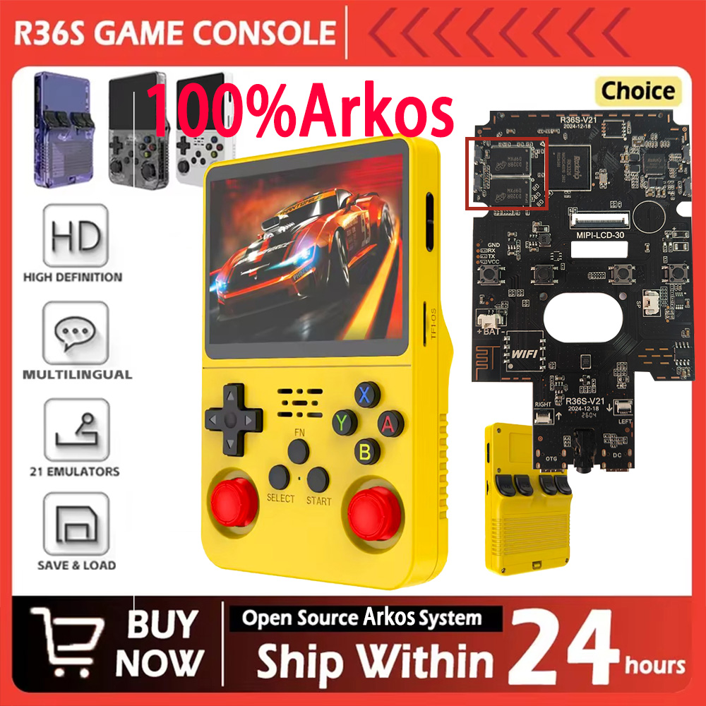 R36S New 100% Arkos System Ret - Retro Handheld Game Console R36S recension och pris